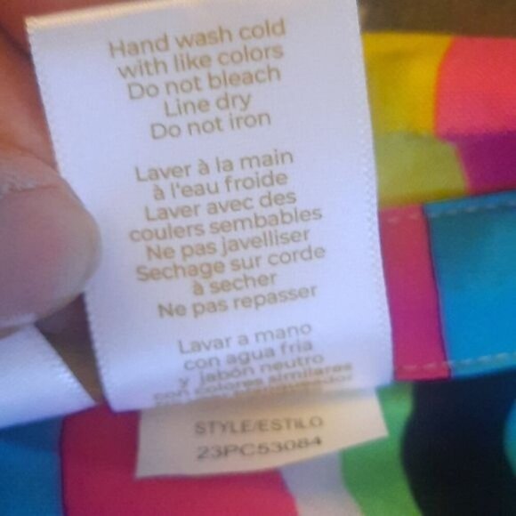 Anne Cole NWT Boyfriend Neon Stripes Button-Down Shirt Cover-Up Size 18/20 - Picture 7 of 8